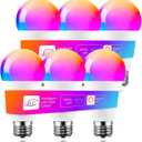 ILC Alexa Light Bulbs (120 Watt Equivalent) Smart Light Bulbs Compatible with Alexa Only, 1200 Lumens, Color Changing, Color Temperature Tunable 2700K-6000K(6 Pack)