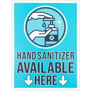 Store Safety Signs,"Hand Sanitizer Available Here" (9 x 12 in )