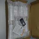 Nimiko Flickering Flameless LED Candles, 9 Pcs with Embedded Star String, Acrylic LED Pillar Candles with Remote, Suitable for Home Decoration (White)