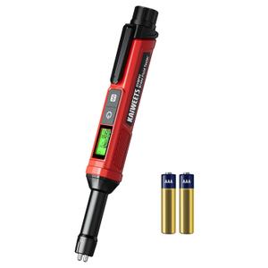 KAIWEETS Brake Fluid Tester Pen with Corrosion Resistance Probe, High-Precision Brake Fluid Moisture Tester with Data Hold Function, Buzzer Alarm, 3 Colors Backlight, Calibrated for DOT3, DOT4, DOT5.1 (Red)