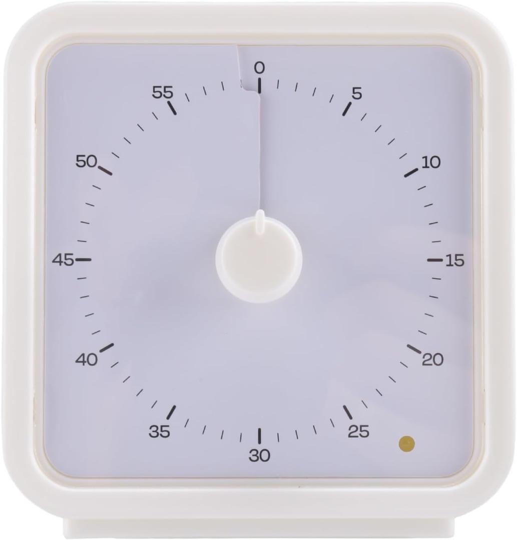 Timer for Kitchen, Time Management Study Classroom Timer, 60-Minute Visual Timer with Silent Operation Easy Install Easy to Use -A