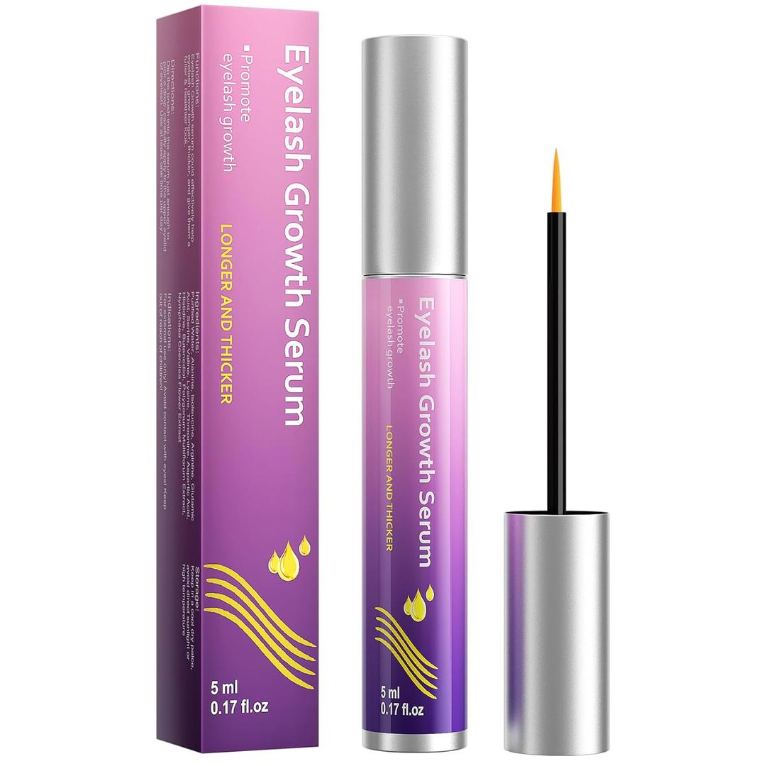 Lash Serum: Eyelash Growth Serum Gentle Natural Vegan Enhancing Treatment Nourishing Conditioning Formula for Longer Thicker Fuller Natural Lashes -5ml