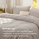 Bedsure Queen Comforter Set, Linen Soft Prewashed Bedding for All Seasons, 3 Pieces GentleSoft Bed Set, 1 Lightweight Comforter (90"x90") and 2 Pillowcases (20"x26")