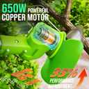 Electric Weed Wacker 2 Battery Powered, Grass Trimmer Cordless