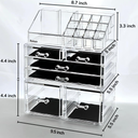 PRANDOM Clear Storage Bin with Lid 3 Pack 15"×11"×8.7"