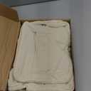 Eagerrich Small Mini Backpack Purse for Women Travel Corduroy Bag for Women Cute Aesthetic(White) (Beige)