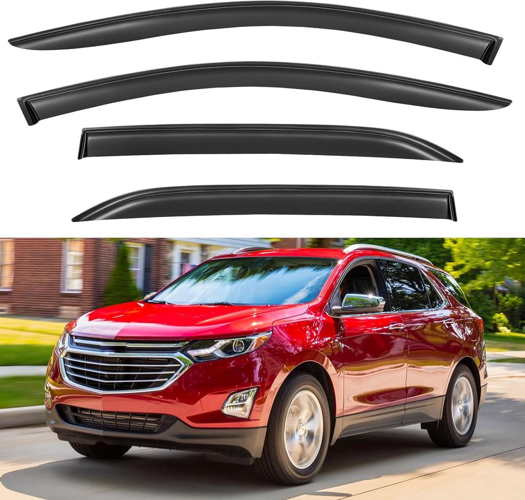 Window Visors Rain Guards Shield for 2018-2024 Chevrolet Equinox, Out-Channel Window Vent Wind Deflectors Visors Shades for 18-24 Chevy Equinox