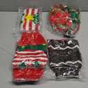 SilTriangle 8 Pack Dog Christmas Costume Dog Christmas Pet Sweaters and Headband Set Winter Knitwear Xmas Clothes Adjustable Xmas Hair Hoop Headwear for Pet Costume Accessories(Medium)