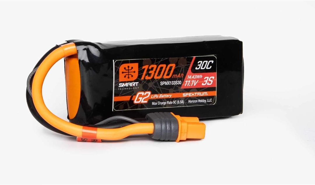 Spektrum 11.1V 1300mAh 3S 30C Smart LiPo G2: IC3, SPMX133S30
