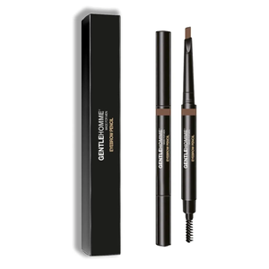 Men's Brow Pencil - 2-in-1 Brow Brush & Lead Pencil - Shape, Define & Fill In Eyebrows - Ultra-Thin - Long-Lasting Color - Vegan - Light Brown