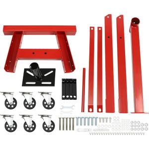 Engine Stand,2000 lbs Steel Rotating Engine Stand with 360 Rotating Head, 6Universal Caster Wheels,4 Mounting Head Bolt Holes, Safety Lock,Foldable Design Easy Storage for Automobile FactoriesRed