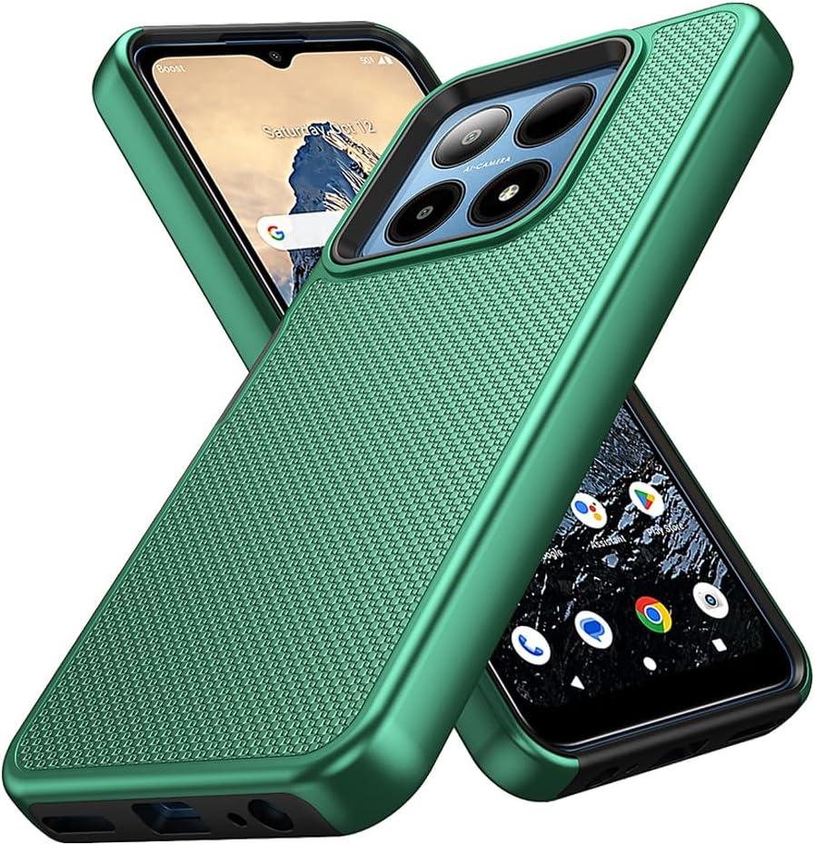 Case for Boost Summit 5G Phone Case Double Layer Heavy Duty [Military-Grade Protection] Protection Shockproof Phone Case Cover for Boost Summit 5G - Green