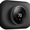 Compatible with Google Nest Thermostat 1st/2nd/3rd Wall Plate Cover - Petrichor Nest Thermostat Trim Kit, Made for Google Nest Thermostat 1st/2nd/3rd, Cover Imperfections Easy to Install - Black