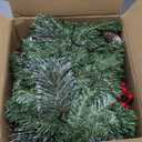 TURNMEON 9 Ft Prelit Artificial Christmas Garland Decor Timer 50 Lights 8 Modes Berry Snowy Bristle Pinecone Battery Operated Xmas Christmas Decoration Mantle Fireplace Home Indoor Outdoor