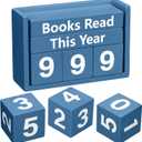 Yerliker Books Read This Year Counter Book Lover Gift up to 999 Bookish Accessories Bookworm Gift for Club Members Student Teacher Reading Accessories(Blue,Modern)