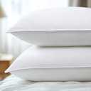 viewstar Bed Pillows Queen Size Set of 2, Hotel Collection Down Alternative Pillows for Side, Back or Stomach Sleepers, Stable Neck Support, Double Stitch White, 20 x 27