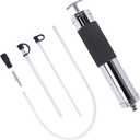 Thorstone Automotive Fluid Extractor Pump, Manual Oil Change Syringe with 50cm Rubber Hose & 2pcs 22cm PVC Suction Tubes, 500cc SPCC Steel