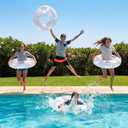 Simgoing 12 Pack Inflatable Pool Floats for Kids 24 Inch Glitter Swimming Ring with Sequined Inflatable Pool Tubes Toys for Boy Girl Summer Vacation Beach Party Favors