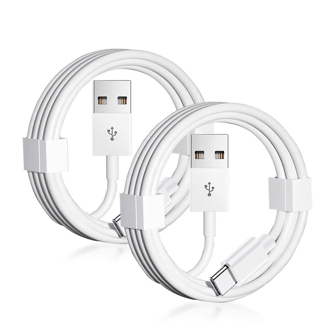 2-Pack 1.5FT Short Car Carplay Cable for iPhone 17 15 16 /Air/ Pro Max, USB A to USB C for Carplay for iPhone USB Cord, Car Charger for iPhone 17 Air Charging Cable, iPad Pro, iPad Car Charger Cord (White)