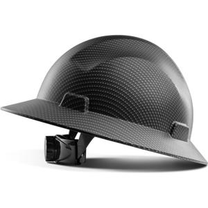 LANON Full Brim Hard Hat, OSHA Construction Work Approved, Premium Grey Dots Design, FRP Safety Helmet with 4 Point Adjustable Ratchet Suspension, Class C