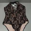 Beachsissi Womens V Neck Lace One Piece Swimsuits Patchwork Sexy V Neck One Piece Swimwear, Small