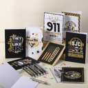 Resurhang 18 Pcs 911 Dispatcher Appreciation Gifts, 9 Dispatcher A5 Notebook Journals & 9 Inspirational Ballpoint Pens,Telecommunicator Week Gifts for First Responder, Emergency Worker, Police