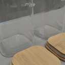 Flour and Sugar Containers - 34 oz Glass Jar with Bamboo Lid and Spoon, Sugar Holder and Canister for Countertop, Glass Containers for Coffee Beans, Tea, Flour, Nuts, Candy and Cookie (Set of 2)