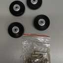 OwnMy 50mm x 18mm Set of 4 Luggage Suitcase Replacement Wheels, Rubber Swivel Caster Wheels Bearings Repair Kits (Black)