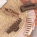 LuSeren Hair Clips for Women 4.3 Inch Large Hair Claw Clips for Women Thin Thick Curly Hair, Big Matte Banana Clips,Strong Hold jaw clips,Neutral Colors