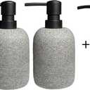 GalDal 2pcs/Set Grey Soap Lotion Dispenser with A Spare Pump,Liquid Hand Soap Dispenser Sets for Bathroom Countertop, Soap Dispenser for Kitchen.