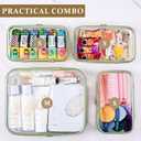 4 pcs Clear Zipper Pouches,Hard Shell Zipper Case, Toiletry Bag for Travel, CLear Diaper Bag, Toiletry Pouch, Travel Organizer, Cosmetic Bag,Toy Storage Bins (M+3S) (Mint Green)