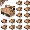 Dandat 50 Pack Coffee to Go Dispenser Box with Handle Lids, 96 oz
