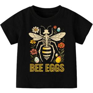 Girls Easter Shirts Kids Cotton Graphic Tees Casual T-Shirts 3-7 Years