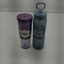 MANNA AXEL Tumbler plastic 24 oz purple 1ea. - MANNA PUSH Bottle blue-gray 39oz 1ea.(missing straw)