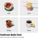 CHEFMAN Electric Kettle - 1.2L 1500W Hot Water Tea Pot with Infuser, BPA Free, Auto Shut Off, Boil-Dry Protection, Removable Lid, LED Light, Cordless Glass Electric Tea Kettle  Stainless Steel