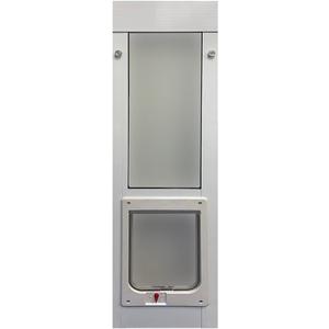 Ideal Pet Products Aluminum Vertical Sash Window Pet Door, Adjustable Sizes to Fit Window Heights from 43-7/8 to 46-1/2, Chubby Kat 7-1/2 x 10-1/2 Flap Size