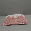 Christmas Tree Collar, 24 Inch Xmas Tree Ring Fabric Square Skirt for Artificial Trees, Snow Cover and Sequin Christmastree Box Collar,Holiday Christmas Home Decor for Decorations (Pink)