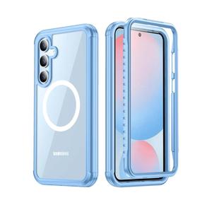 Temdan for Samsung Galaxy S24 FE Case, [Built-in Glass Screen Protector][Compatible with Magsafe][Full Body Shockproof][Work with Fingerprint ID] Heavy Duty Protection Phone Case for S24 FE 6.7"