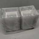 100 Pcs Clear Hinged Plastic Containers with Lids,Individual Cake Slice Containers,Square Plastic Food Container,Disposable Clamshell Take Out Containers for Cakes,Cookies,Pasta,Sandwiches,Salad