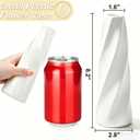 10 Pack Composite Plastic Flower Vases Bulk, 8" Ivory Modern Style Vases for Centerpieces, Small Unbreakable Bud Vase, Tall Conic Floral Vase for Bouquet Home Decor Wedding Party Dinner Table