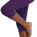 Kotii Women's Lightweight Soft Capri Leggings Crop Leggings 3/4 Stretch Yoga Pants S/M