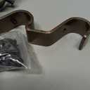 Double Curtain Rod Brackets, Heavy Duty, Bronze, 6 Pcs, Fits 3/4 & 5/8 Inch Rods, Wall Mount