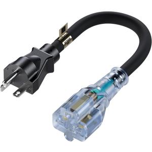 250V ONLY  NOT for 110V Outlets  NEMA 6-20P to 6-15R/6-20R 2-in-1 Extension Cord, Heavy Duty Conveter Cable, NOT Standard 5-15P Plug, Cord with Red Indicator Light for Air Conditioner