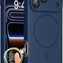 Miracase Magnetic for iPhone 17 Pro Case, Compatible with MagSafe, Integrated Silicone Camera Control Cover, 3.0mm Thicken Shockproof Drop Protection Phone Case for 17 Pro,Dark Blue