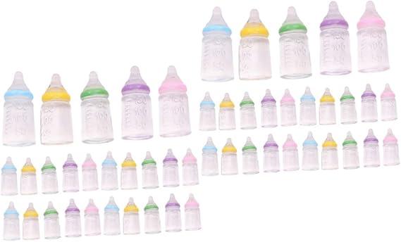 KOMBIUDA Baby Bottle Toy 720 Pcs Small Bottle Decoration Props Baby Plastic Newborn Doll Feeding Bottles