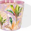 Thai Frangipani Scented Candle, 30oz Natural Soy Wax Non Toxic, 3 Wick Big Candles for Home Scented, 100hours Clean Burn,Long Lasting Large Aromatherapy Candle Gift for Women,Stress Relief,SPA