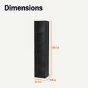 Amazon Basics 5-Cube Bookcase Compatible with Fabric Storage Cube Organizers, Black