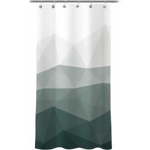 Sunlit Designer 36 x 72 Inches Shower Curtain, Popular Shower Stall Curtain, Ombre Dark Green Fabric Shower Curtains for Bathroom Decor, Contemporary Bathroom Curtains, Dark Green