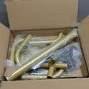 Salon Rolling Tray Hair Stylist Tray Cart, Tattoo Tray Dental Tray Adjustable Height, Metal Service Tray Trolley, Medical Storage Tray Cart Rolling Trolley (Champagne Gold)