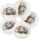 Cup Coasters Silicone White Drink Coaste with Lip Round 3.9 Inches Set of 5, Unique Cup Mats, Outdoor Thin Coasters, Funky Coaster Waterproof Anti Slip Store Easy Hand Wash Only